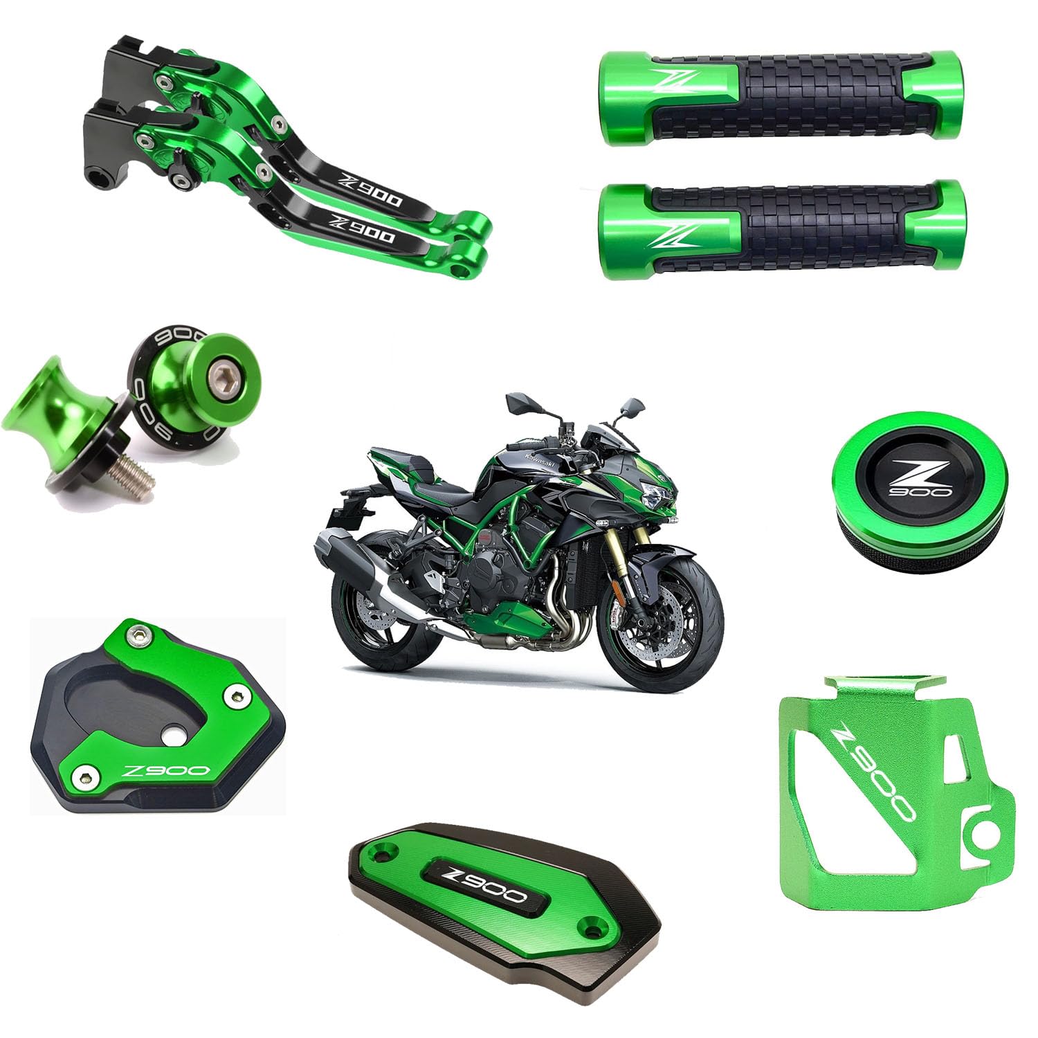 Combo of Kawasaki Z900 Accessories Lever Clutch, Handle Grip