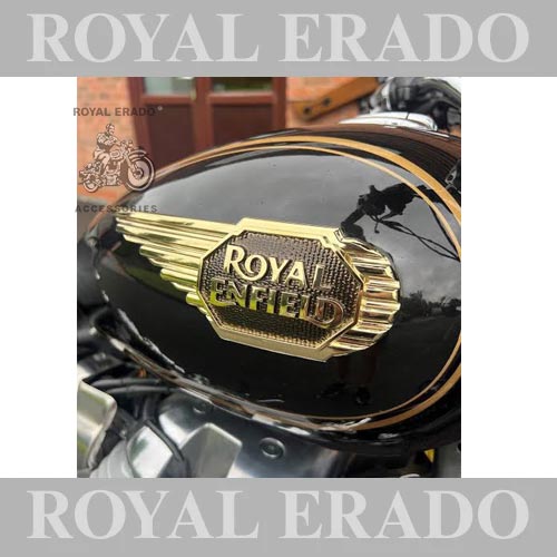 Tank Monogram Standard 650 Monogram Badge In Golden Colour With 3m Tape For Royal Enfield Reborn Classic Electra Battalion Standard Vintage G2 Old Model Bullet 350