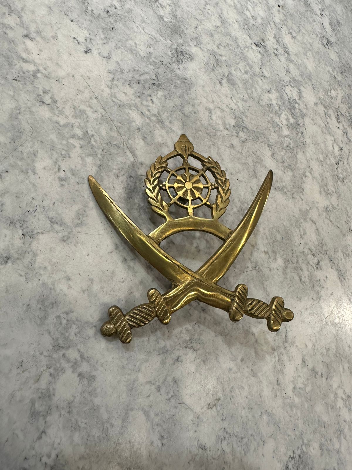 Brass ashok monogram for car & all bikes royal enfield , jawa , standard , electra , meteor , hunter , reborn classic , etc