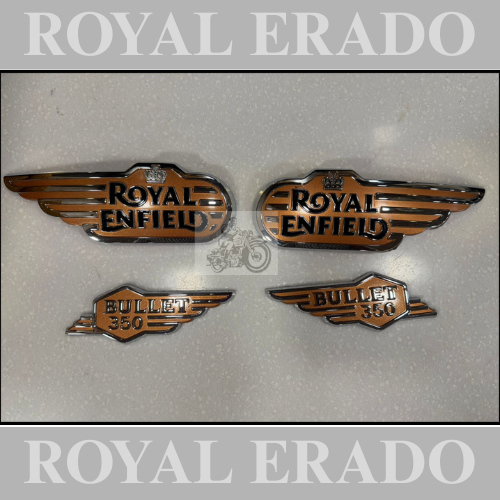 Royal enfield standard battalion tank and tool box monogram copper colour  fit to vintage g2 1962 old model bullet 350 rebron classic electra hunter 350 super meteor 650 meteor 350