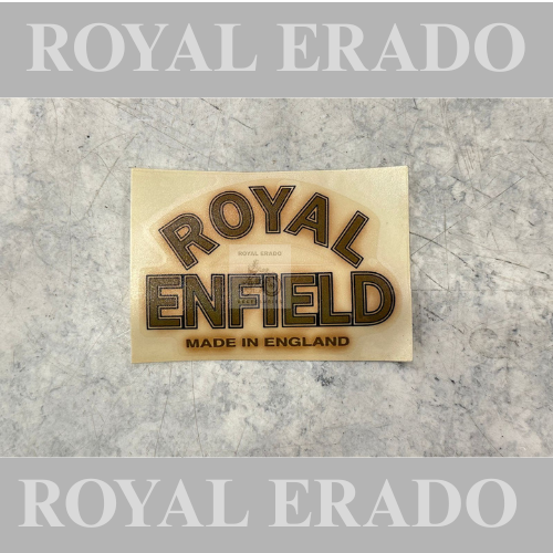 Royal enfield vintage g2 1962 old model bullet standard classic electra standard battalion reborn meteor super meteor 650 hunter  brass chrome tool box monogram logo bullet 500 cc rear mudguard sticker made in England