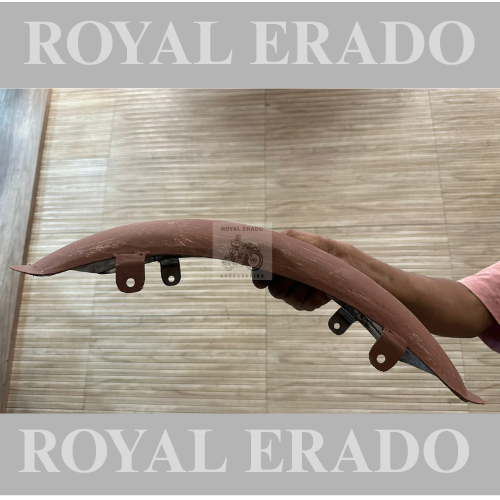 Royal enfield classic electra standard thunderbird bobber style mudguard front and rear with stays Patti tan for rear type upto 150 number