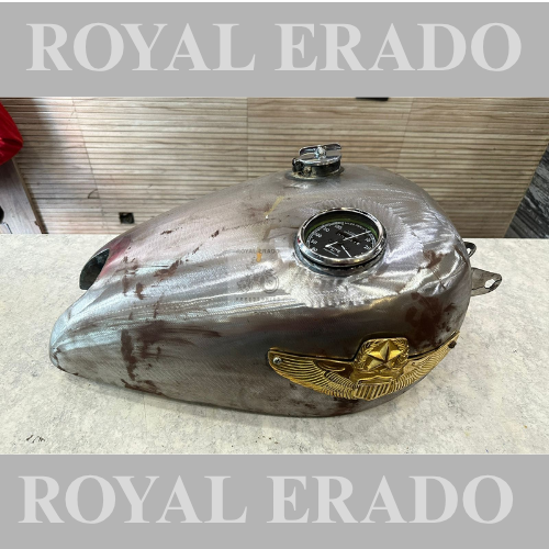 Royal enfield vintage g2 1962 old model bullet 350 standard electra and classic Thunderbird tank chopper bobber style with meter , tank monogram in brass