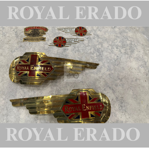 Royal Enfield vintage G2 1962 old model bullet 350 cast iron engine ci engine standard electra classic tank monogram brass England and tool box monogram bullet 350 and made in England monogram Combo set.