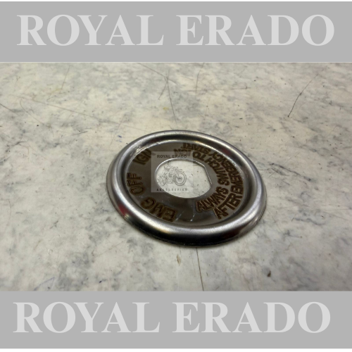Royal Enfield vintage g2 1962 old model bullet 350 cast iron engine ci engine standard cast iron engine ignition switch plate in stainless steel for toolbox-mounted ignition switch.