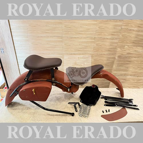 Vintage 1962 Old Model G2 Style Indore Kit With Front & Rear G2  Mudguards, With Rear Stay Toolbox & Kabir Singh Seat Can Be Fitted To Classic Electra Standard