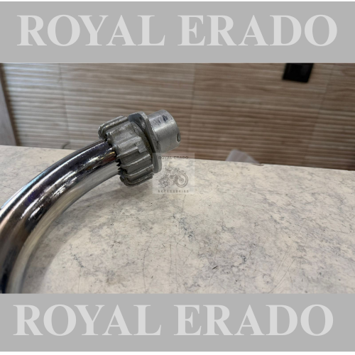 Royal enfield bs-3 bs-4 free flow loud sound bend pipe in chrome for classic electra standard uce engine