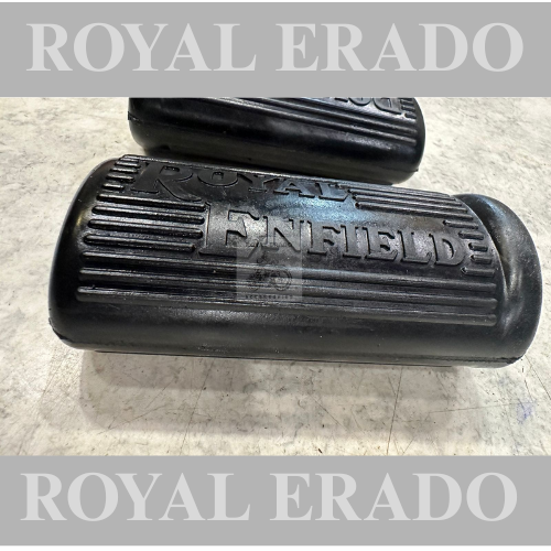 Royal Enfield vintage G2 1962 model Bullet 350 Standard Electra footrest rubber, heavy quality with Royal Enfield written.