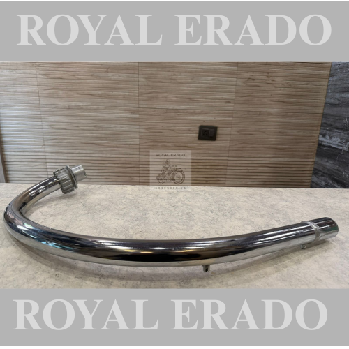 Royal enfield bs-3 bs-4 free flow loud sound bend pipe in chrome for classic electra standard uce engine