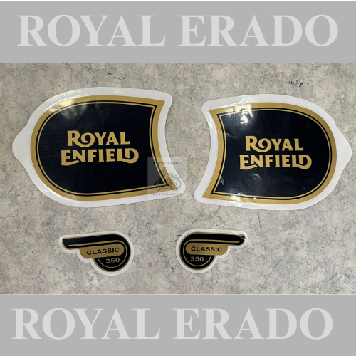 Royal enfield classic 350 tank sticker in black