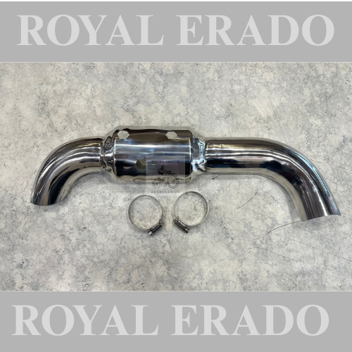 Royal enfield classic electra standard efi uce model bs-6 model bend pipe heat plate heat shield  in chrome stainless steel