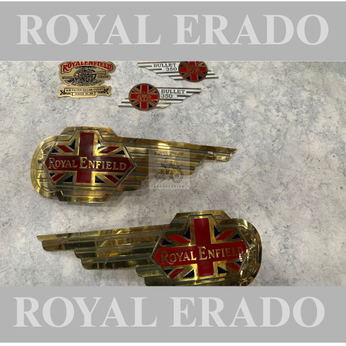 Royal Enfield vintage G2 1962 old model bullet 350 cast iron engine ci engine standard electra classic tank monogram brass England and tool box monogram bullet 350 and made in England monogram Combo set.