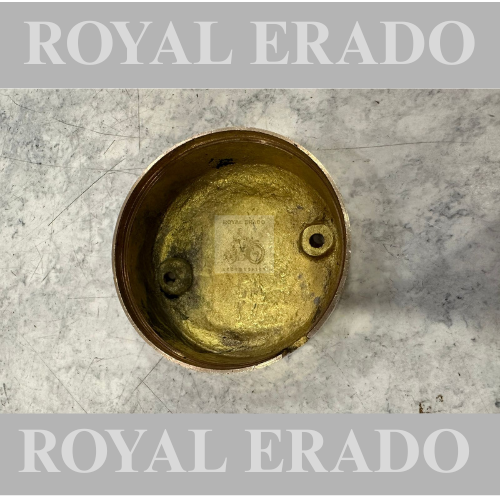 Royal Enfield vintage g2 1962 old model bullet 350 Standard Electra Ci engine cast iron engine point cover Delco cap in brass Royal Enfield cannon logo.