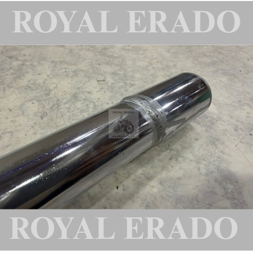 Royal enfield bs-3 bs-4 free flow loud sound bend pipe in chrome for classic electra standard uce engine