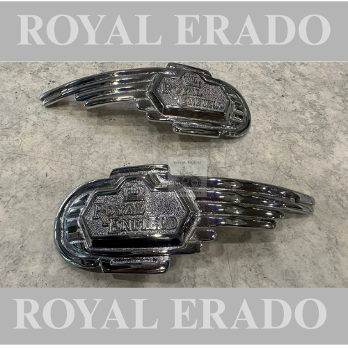 Royal enfield old model bullet vintage g2 1962 standard 350 tank monogram with crown on top in brass chrome heavy quality