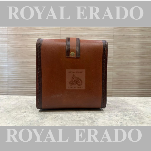 Royal enfield classic Electa standard battalion reborn battery cover case in leather