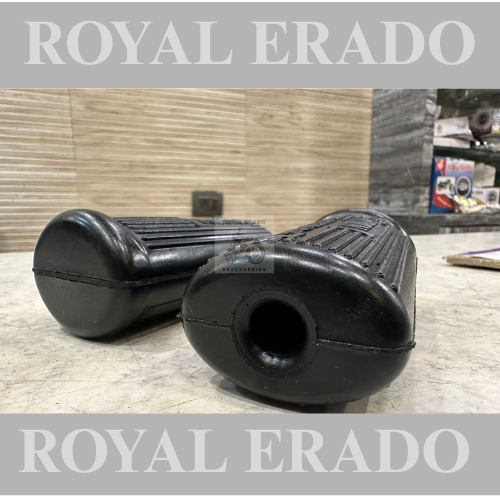 Royal Enfield vintage g2 1962 model Bullet 350 Standard Electra footrest rubber heavy quality, with Enfield India logo written.
