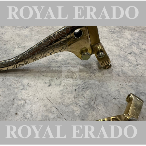 Royal enfield old model lever in brass with engraving antique design for standard vintage g2 1962 bullet 350