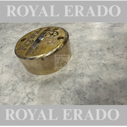 Royal Enfield vintage g2 1962 old model bullet 350 Standard Electra Ci engine cast iron engine point cover Delco cap in brass Royal Enfield cannon logo.