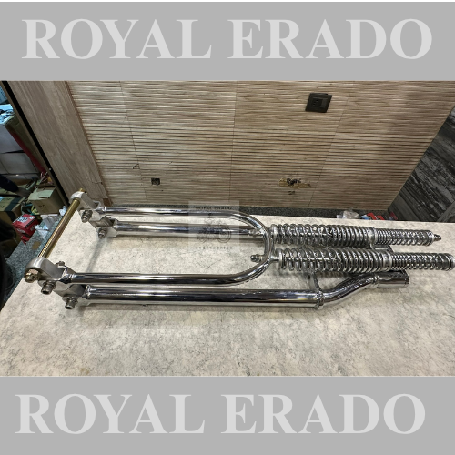 Royal enfield classic electra standard thunderbird grider springer front fork in chrome front shocker for harley style chopper bobber