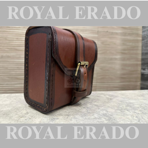 Royal enfield classic Electa standard battalion reborn battery cover case in leather