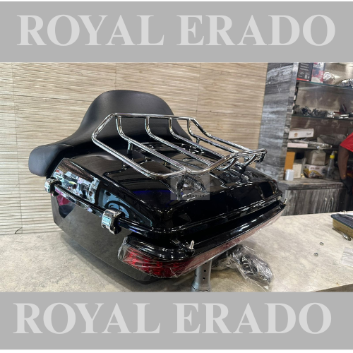 Harley Davidson super meteor 660 sm 650 meteor 350 black rear top box with lock with tail light and chrome carrior and backrest seat also fit to harley 883 harley street 750 harley fat boy harley rod street glide  Avenger Jawa