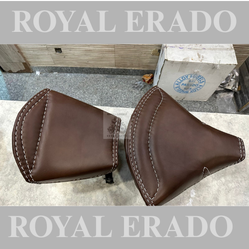 Royal enfield vintage g2 1962 old model bullet seat with spring in brown leather bsa design seat