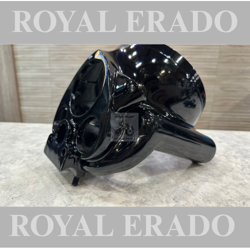 Royal Enfield vintage g2 1962 old model bullet standard electra thread type headlight casing tiger head in black.
