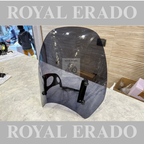 Royal enfield classic electra standard windhsield in smoke black