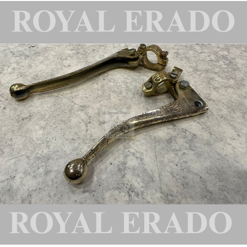 Royal enfield old model lever in brass with engraving antique design for standard vintage g2 1962 bullet 350