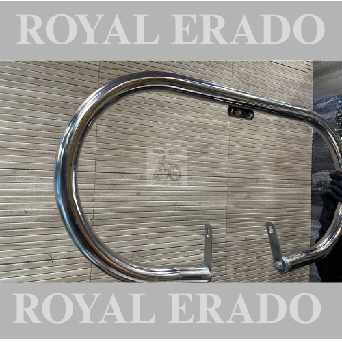 Royal Enfield reborn classic and standard battalion oval leg guard in stainless steel chrome
