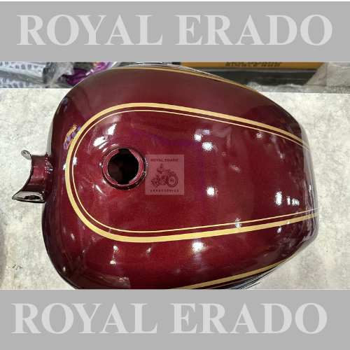 Royal Enfield Vintage G2 1962 Old Model Style Bullet 350 Tank With Side Plate And Monogram In Meahron Colour Can Fit To Classic Electra Standard