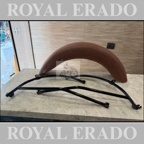 Royal enfield vintage g2 1962 old model bullet 350 style rear mudguard with rear taan stays for classic electra and standard