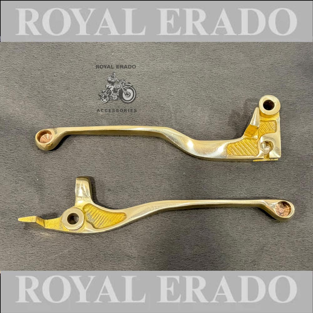 Royal Enfield Electra Standard vintage G2 style KB type non-disc clutch & brake lever in brass