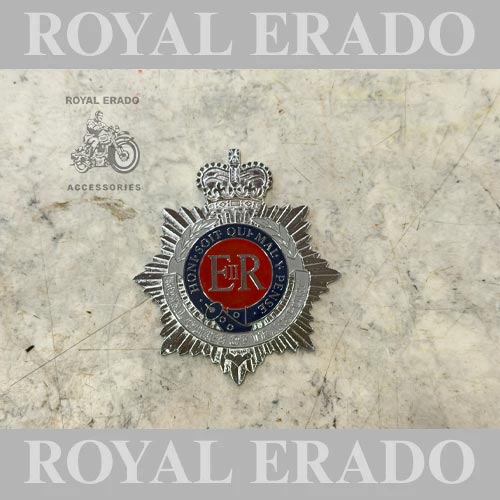 Royal Army Service Corps Officer's Cap Badge / Royal Corps Of Transport 1965-1993, With Queen Elizabeth's Crown Badge,/ Silver-plated, Gilt And Enamel Officers' Collar Badge For Vintage G2 Style Royal Enfield Bsa Norton Triumph