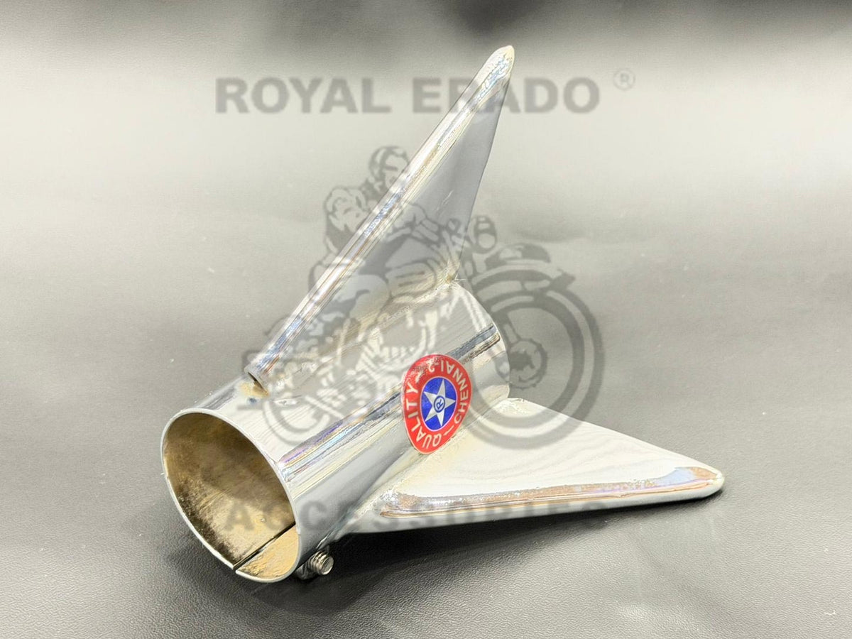 Royal Enfield Chrome Silencer Rocket For Classic Electra Standard For Indore & Small Mouth Punjab & Original Silencer