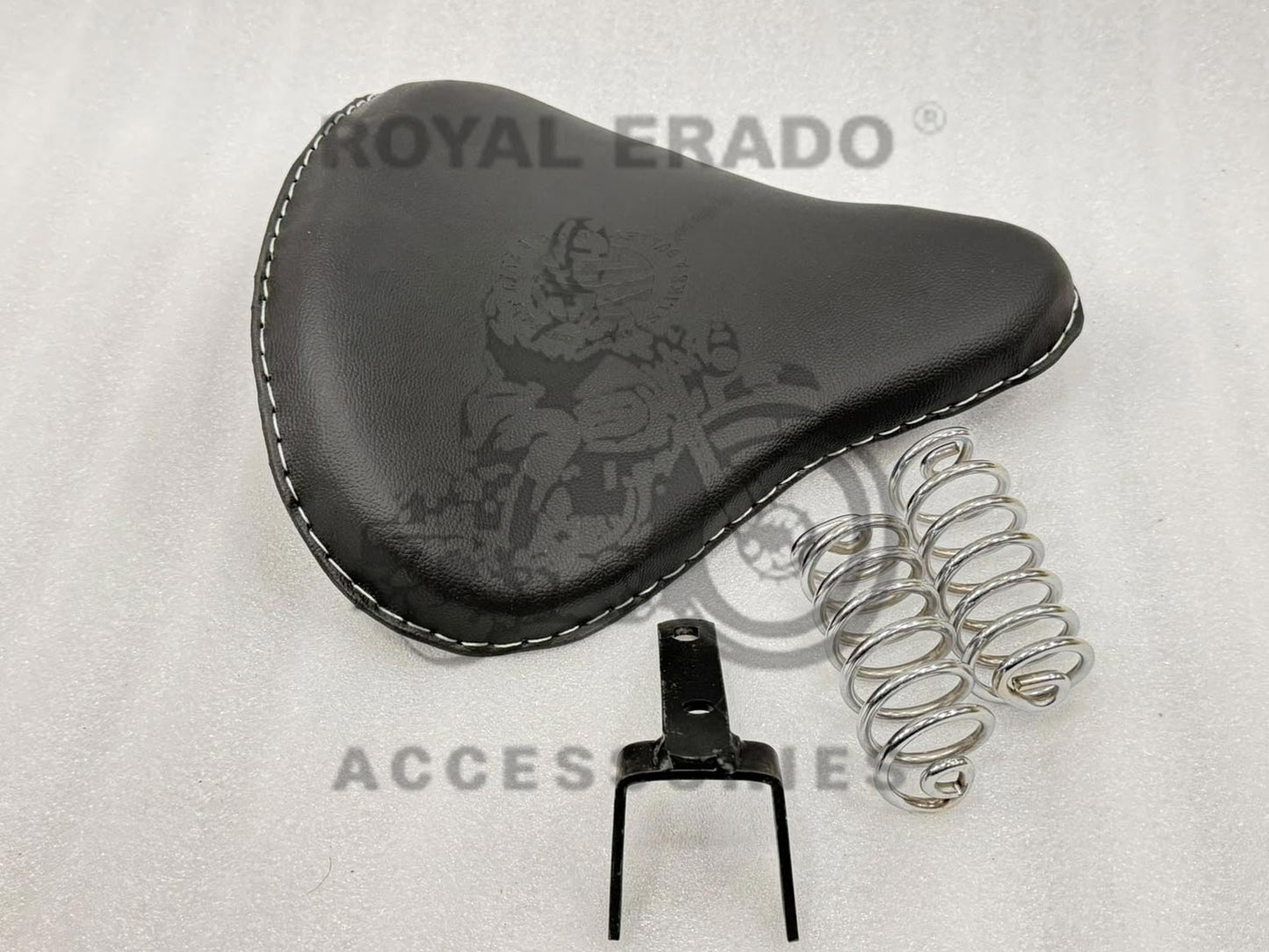 Royal Enfield Vintage G2 1962 Old Model Bullet 350 Kabir Singh Style Front Solo Black Seat With Spring (Arjun Ready Seat) For Classic Electra Standard