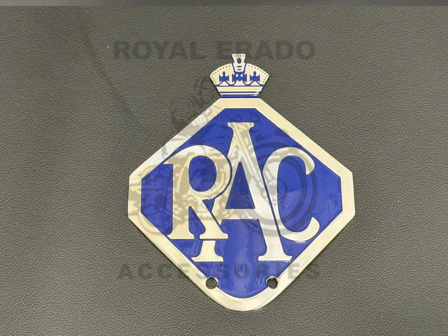 Vintage Royal Automobile Club Rac Royal Automobile Club Of Victoria Metal Car Grill Badge Emblem