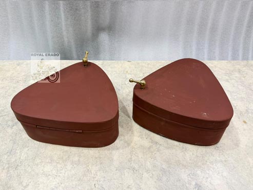 Royal Enfield Flat Toolbox With Brass Nut Knob For Old Standard Vintage G2 1962 Old Model Bullet 350