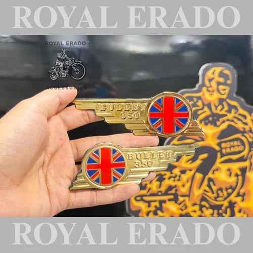 Brass Made In England Toolbox Monogram Bullet 350 For Vintage G2 1972 Old Model Royal Enfield Classic, Electra, Standard Reborn Classic, New Standard Battalion