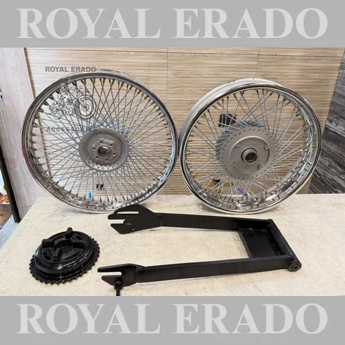 Harley 883-style Bobber Conversion Kit With Multi-spoke Wheel 18" Rim For Rear 150 Number Tyre, With Broad Swing Arm And Chain Sprocket For Classic Electra Standard Thunderbird