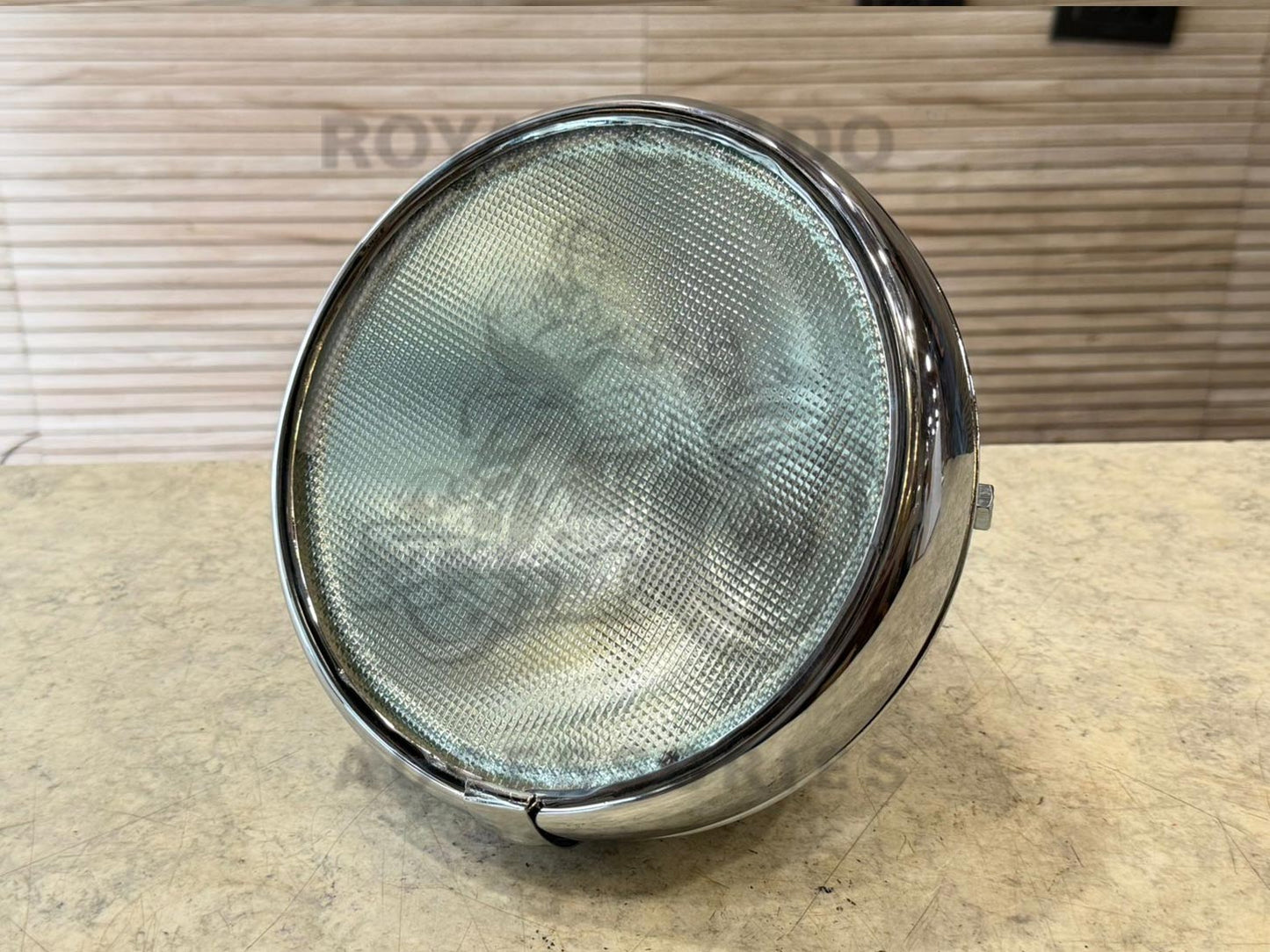 8" Headlight In Chrome Bsa Norton Triumph Royal Enfield Vintage G2 1962 Old Model Bullet 350 Standard