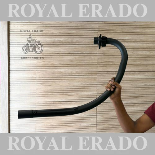 Royal Enfield Classic Electra Standard Bs-3 Bs-4 Hk Company Free Flow C-type Bend Pipe In Black Colour