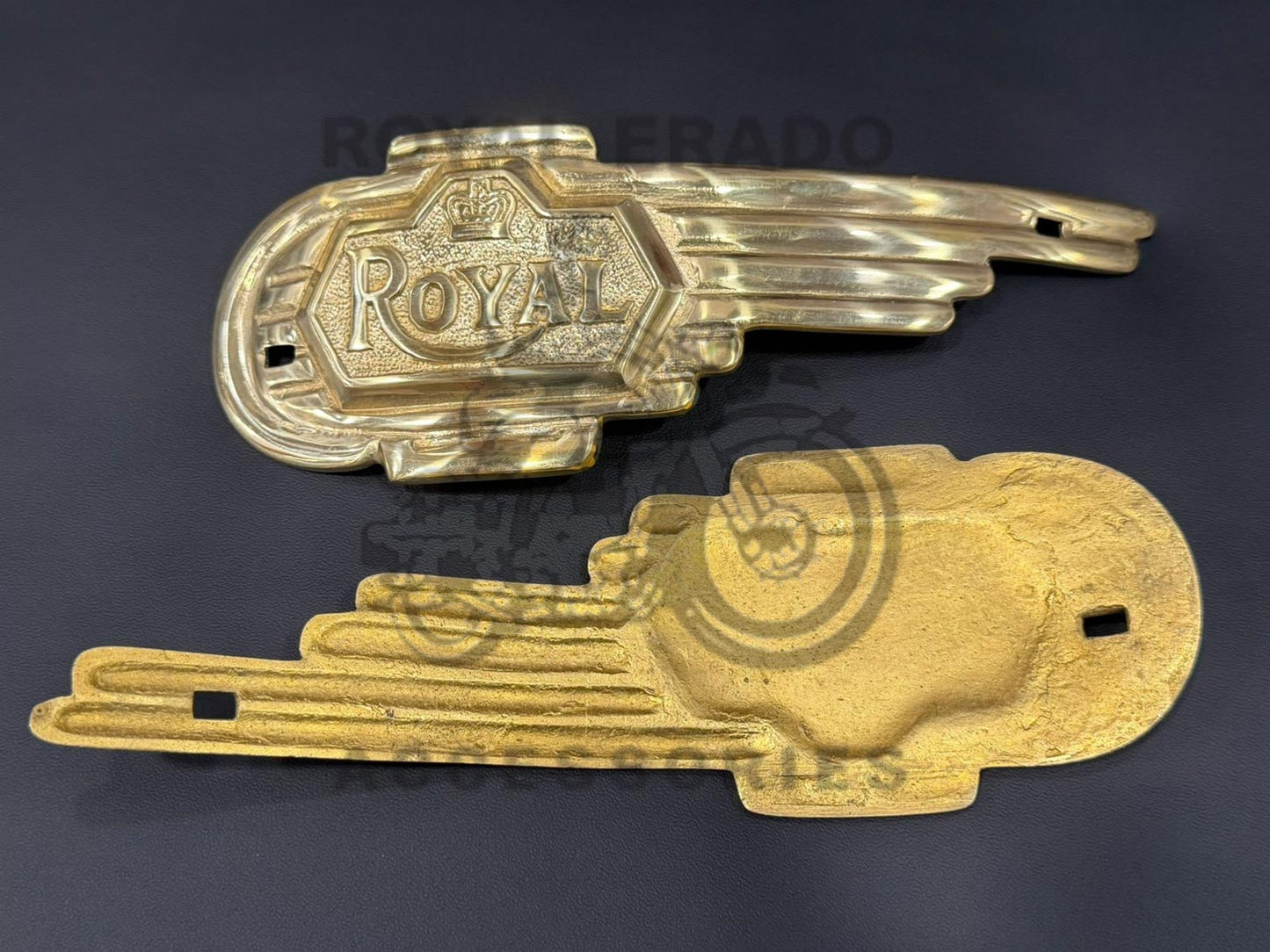 Brass Heavy Royal Tank Monogram For Royal Enfield Standard Vintage G2 1962 Old Model Bullet 350