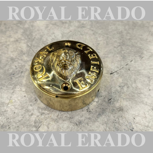Royal enfield vintage g2 1962 old model bullet standard electra cast iron engine brass point cover delco cap with lion logo