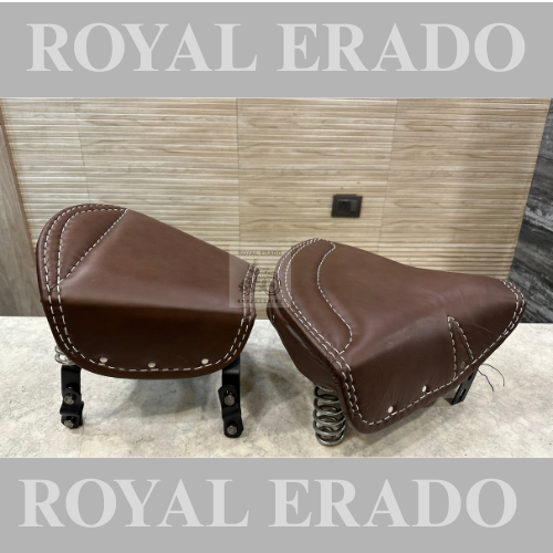 Royal enfield g2 vintage 1962 old model bullet  style brown leather seat seat with leather seat cover for electra and standard
