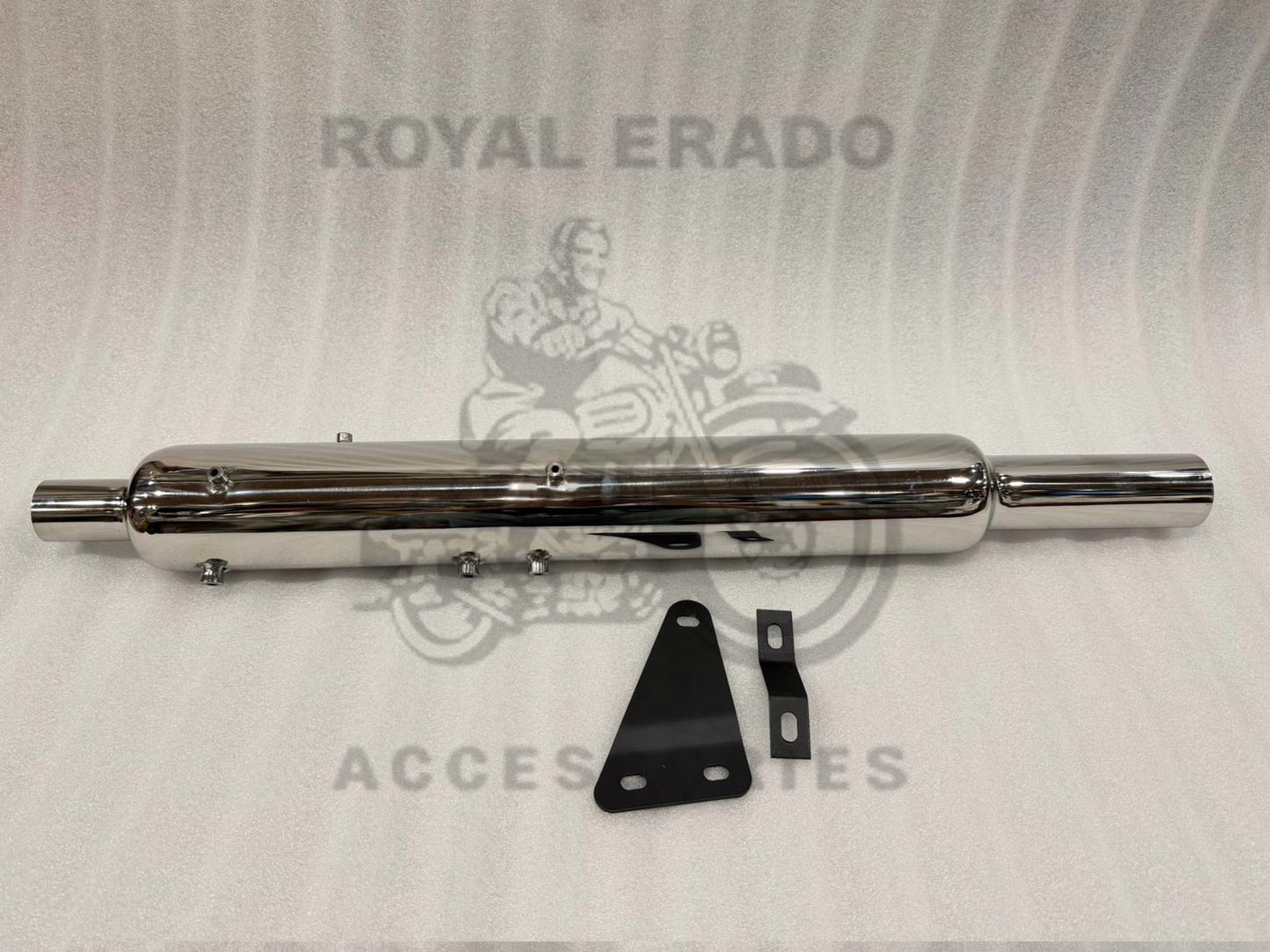 Stainless Steel Punjab Silencer ( Non-rustable ) Loud Sound Free Flow Exhaust For Royal Enfield Classic Electra Standard Bs-6