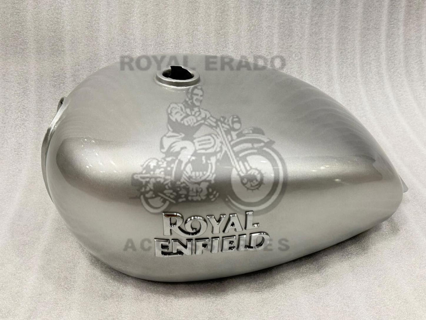 Royal Enfield Electra Silver Tank For Bs-3 Bs-4 After 2013 Model ( Not Original )