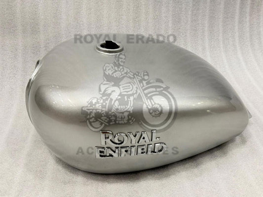 Royal Enfield Electra Silver Tank For Bs-3 Bs-4 After 2013 Model ( Not Original )