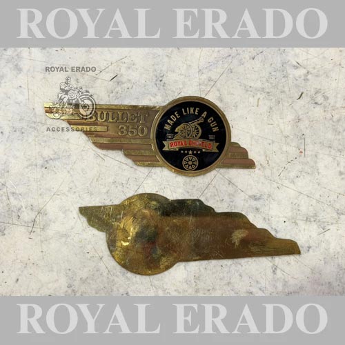 Royal Enfield Brass Bullet 350 Tool Box Monogram With Made Like A Gun Logo Cannon For Reborn Classic Electra New Standard Vintage 1962 Old Model